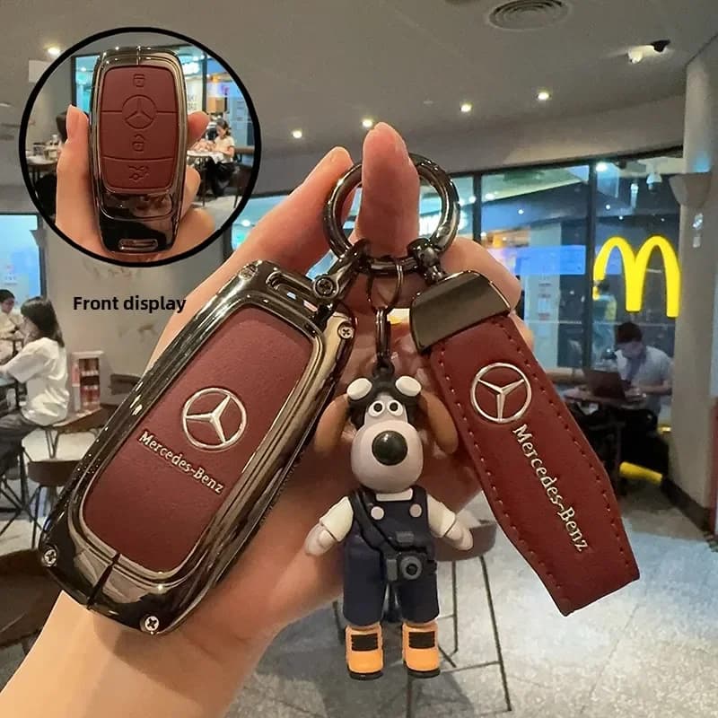 Car Key Case Shell Fob For Mercedes Benz A C E S G Class GLC CLE CLA GLB GLS W177 W205 W213 W222 X167 AMG Keychain