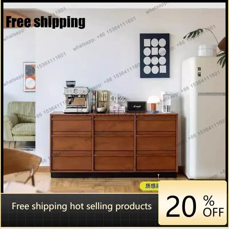 Hot Medieval solid wood, retro porch cabinet, living room wall locker