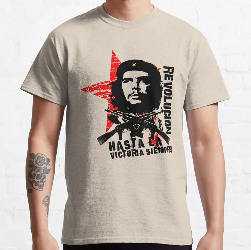 Revolucion Hasta La Victoria Siempre Che Guevara Unisex T-Shirt for Men 100% Cotton Vintage printed Tee Clothing Plus Size