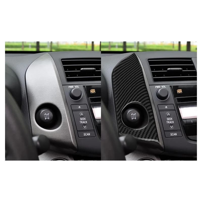For 06-13 Toyota Old RAV4 Rongfang Warning Light Switch Panel Interior Accessories Real Carbon Fiber