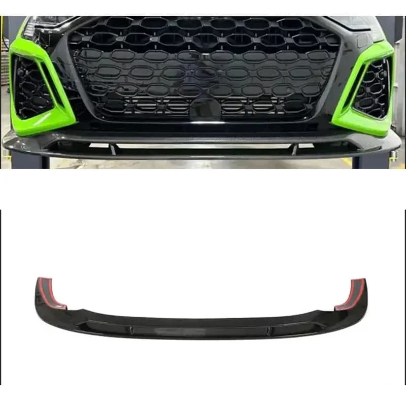 High Quality Dry Carbon Front Bumper Lip for Audi RS3 8Y Premium Sedan 4-Door 2021-2022