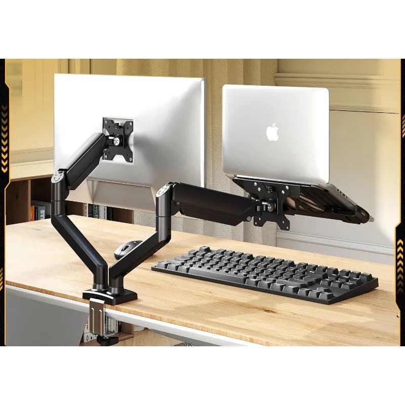 Notebook monitor combination bracket, dual-screen computer two-in-one heightening base, notebook suspended tray shelf