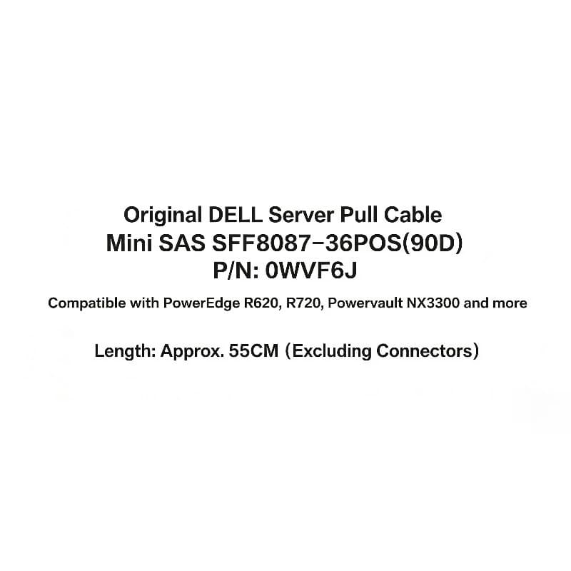 DELL 0WVF6J Mini SAS SFF8087-36POS Server Connection Cable Compatible with R620 R720