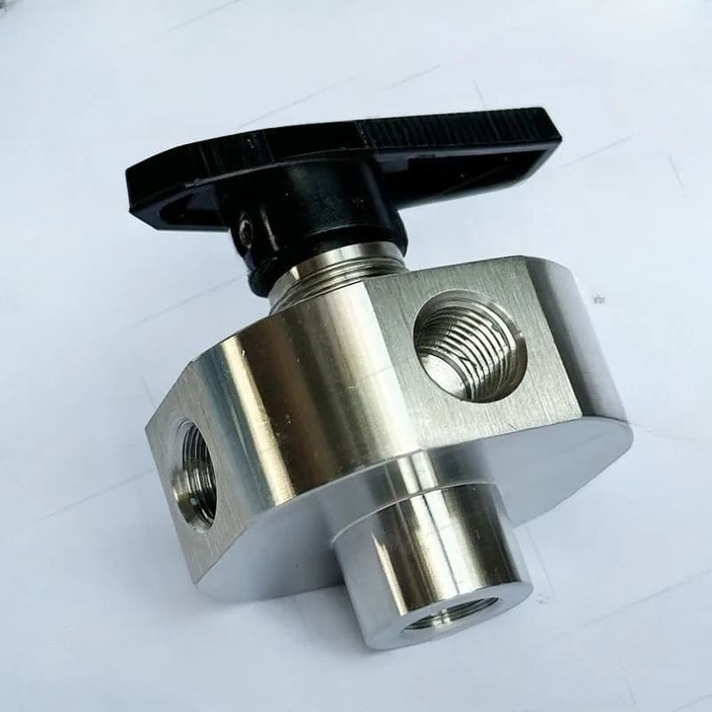 Stainless Steel One-piece Four-way Ball Valve, Stainless Steel Ferrule Cross-switching Valve Internal Thread Ball Valve