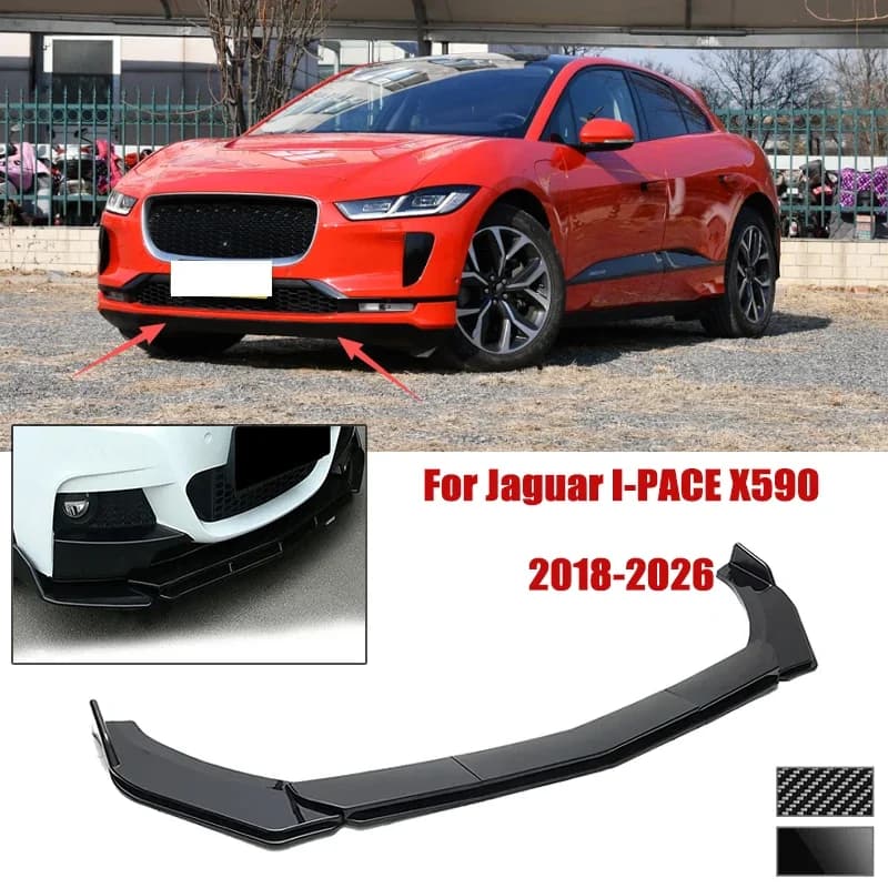 5pcs Front Bumper Shovel For Jaguar I-PACE X590 2018-2026 Spoiler Front Bumper Deflector Anti Scratch Protection Device