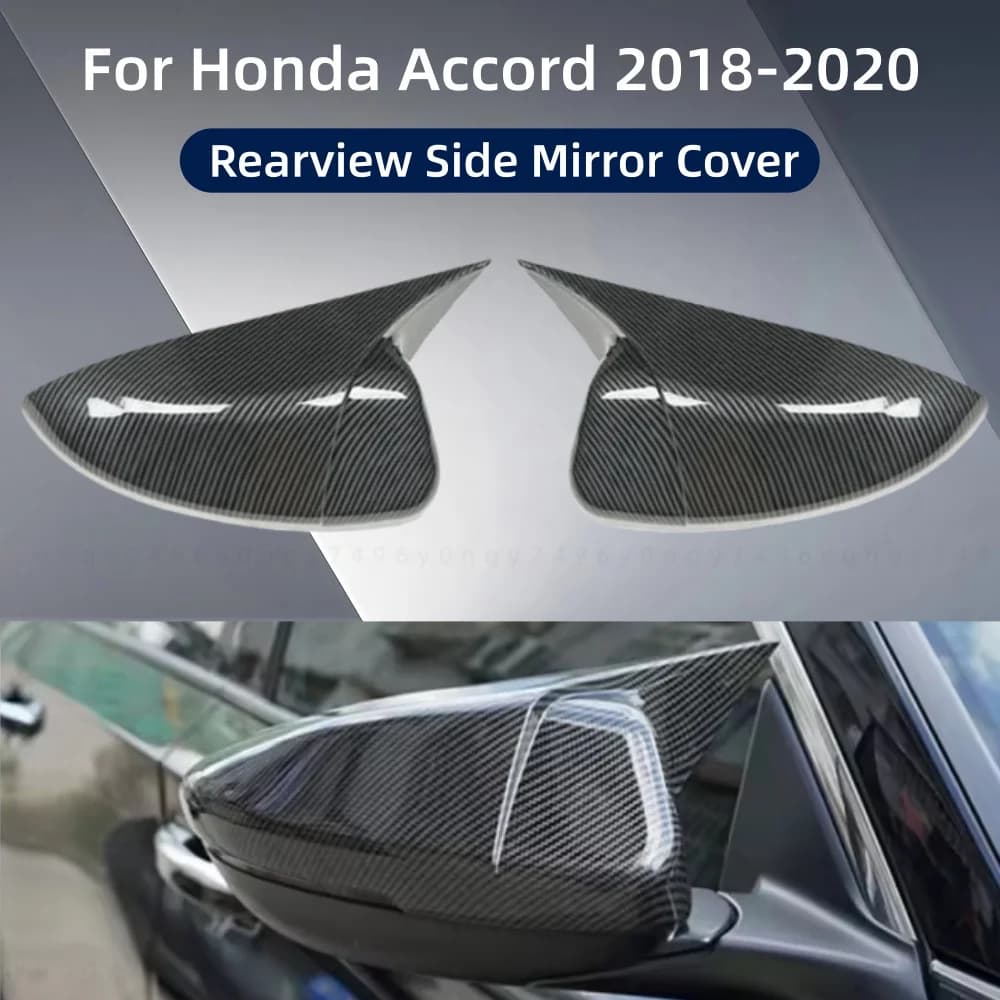 Car Upgrade For Honda Accord 2018 2019 2020 Carbon ABS Plastic Door Mirror Cover Decorative Trim Deluxe Version Upgrade Styling