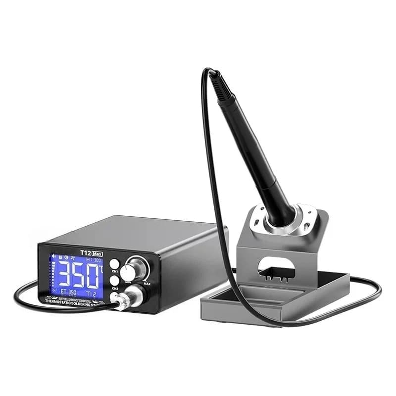 T12 Max Digital Soldering Station Smart Temp Control High Power Iron for Phone BGA Repair