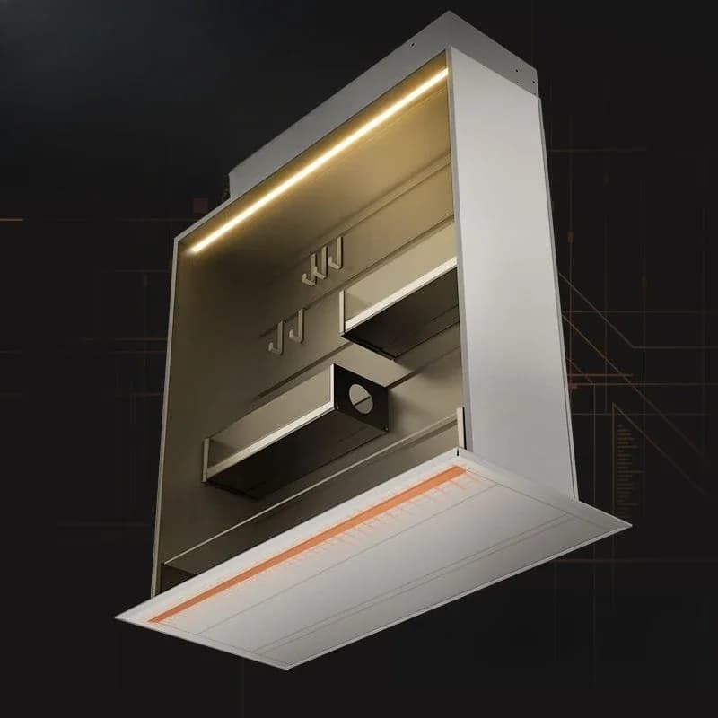 Kitchen hanging cabinet lift basket seasoning basket vertical lift touch voice-activated pull-down aluminum alloy lift