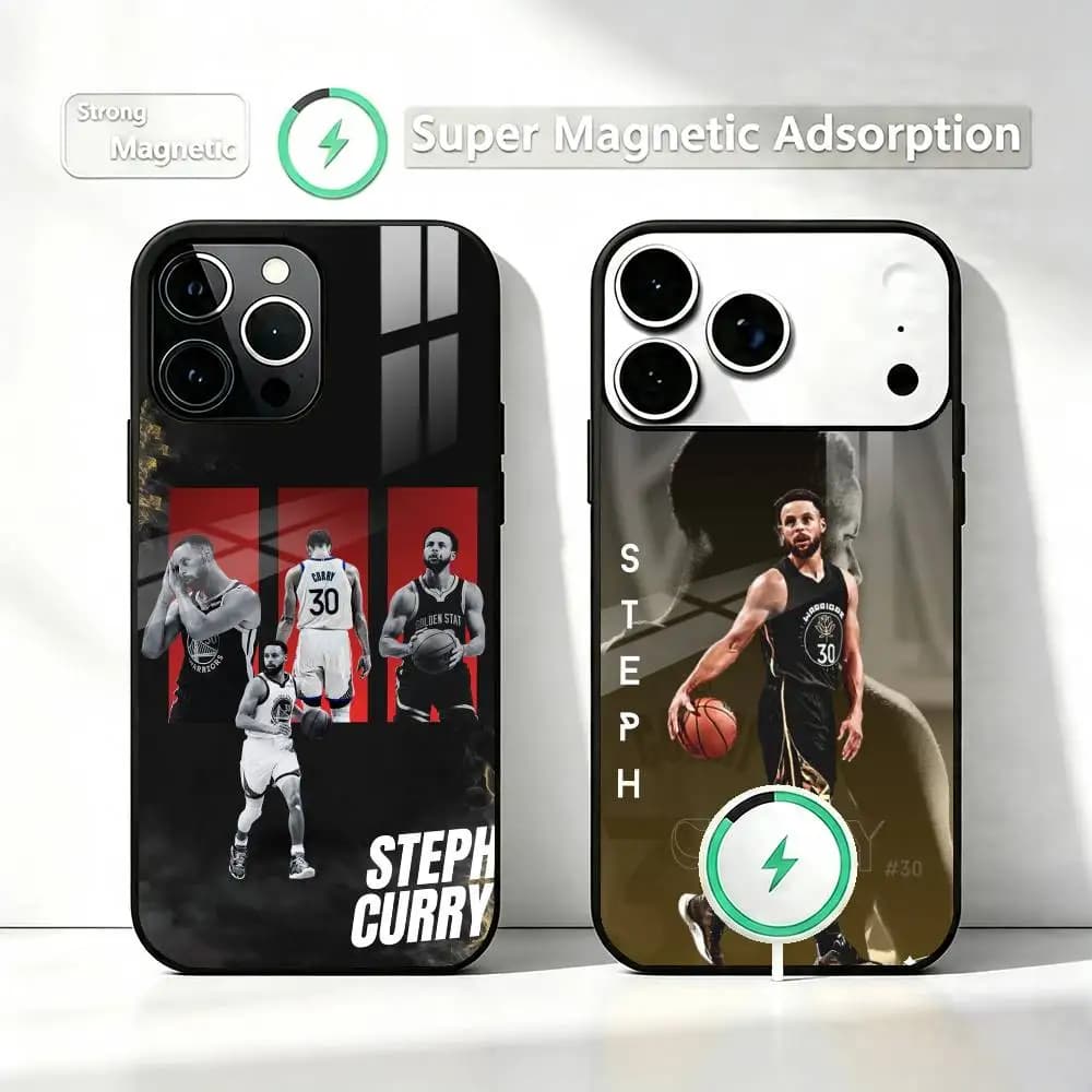 S-Stephen Curry  Phone Case For iPhone17,16,15,14,13,12,11 Plus,Pro Compatible with magnetic wireless charging