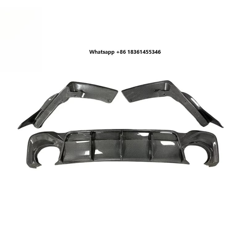 For RS6 C8 A6 Avant Wagon 2019-2021 High Quality Carbon Fiber Rear Bumper Diffuser Lip