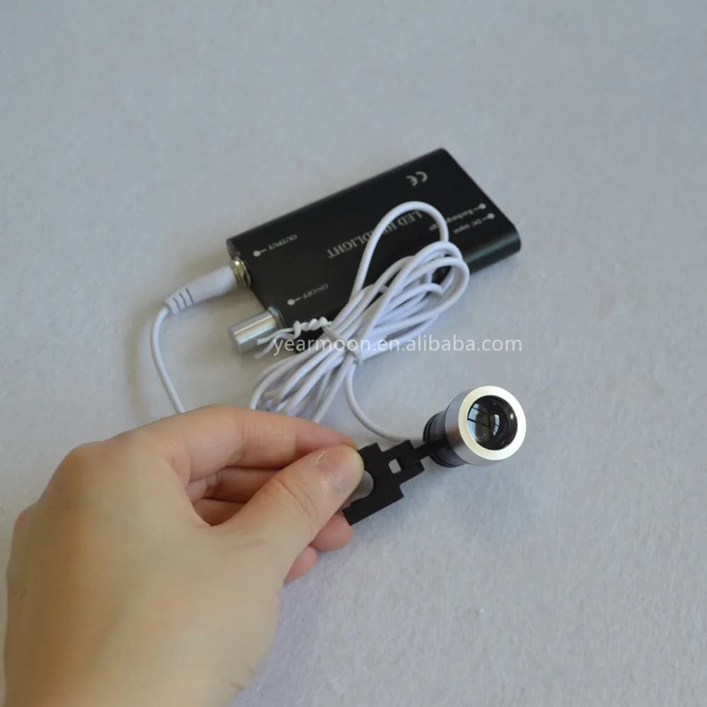 2.5X 420 mm Binocular Loupes, Plastic Frame, LED Headlight, Magnifier for Medical Use