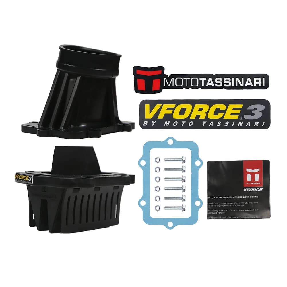 Wholesale VForce3 Carbon Fiber Intake V3127R-873A-2 600 E-TEC HO SDI W Rubber Adapter Inlet Pipe Snow Motorcycle Reed Valve