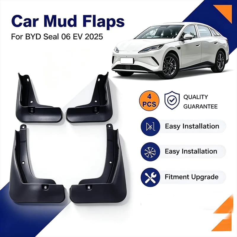 For BYD Seal 06 EV 2025 4Pcs Heavy Duty Mud Flaps Splash Guards Front Rear Wheel Fender Mudguards Car Exterior