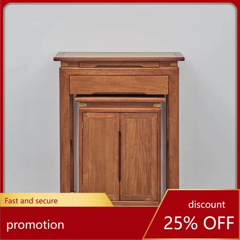 ZML Solid Wood Cabinet Desk Home Simple Compact Buddha Altar Buddha Table Living Room Altar Incense Table