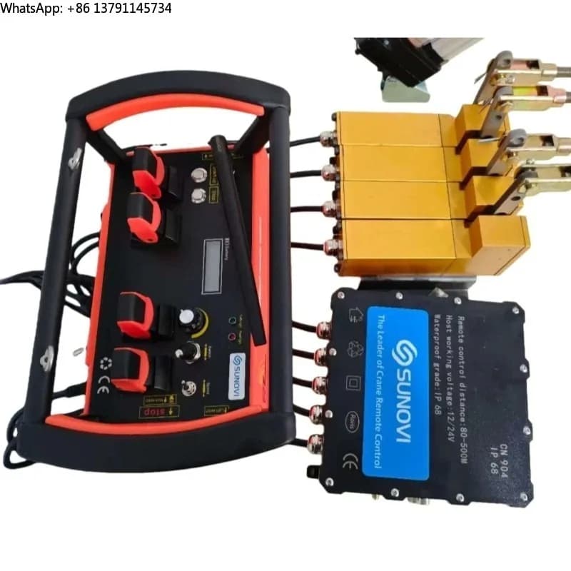 Wireless Radio Crane Remote Control Hydraulic Control Kit with 4 Joysticks, DC 12V/24V, 16kg