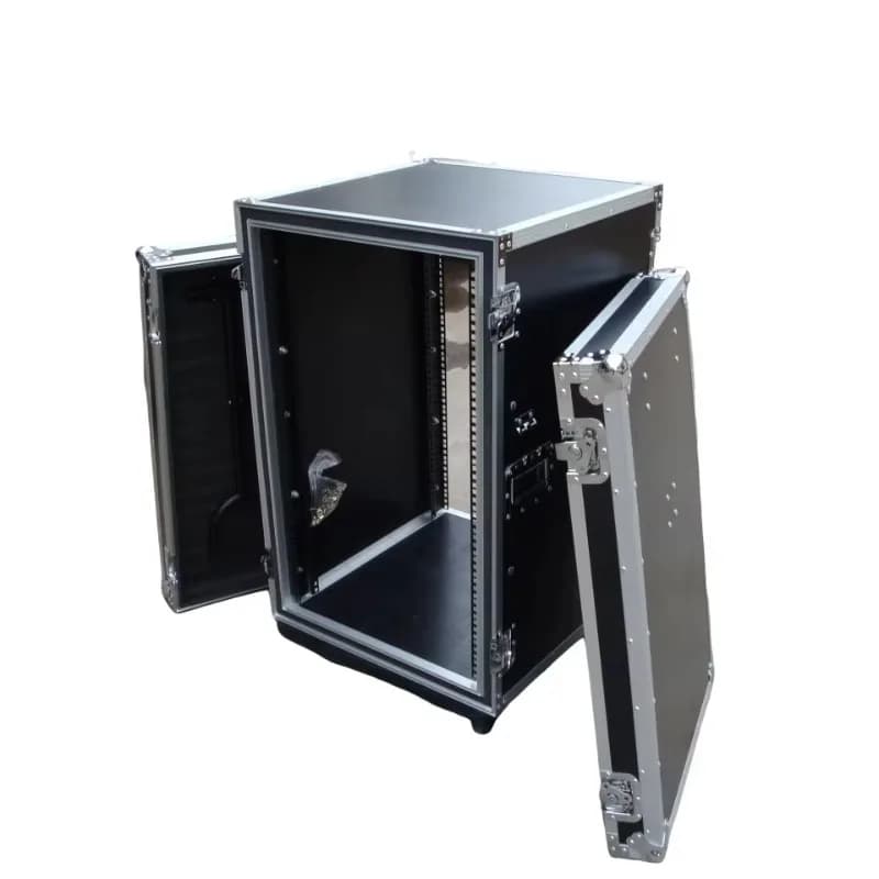 16U Instrument Amplifier Box with Aluminum Frame and Shockproof Plywood Rack Housing
