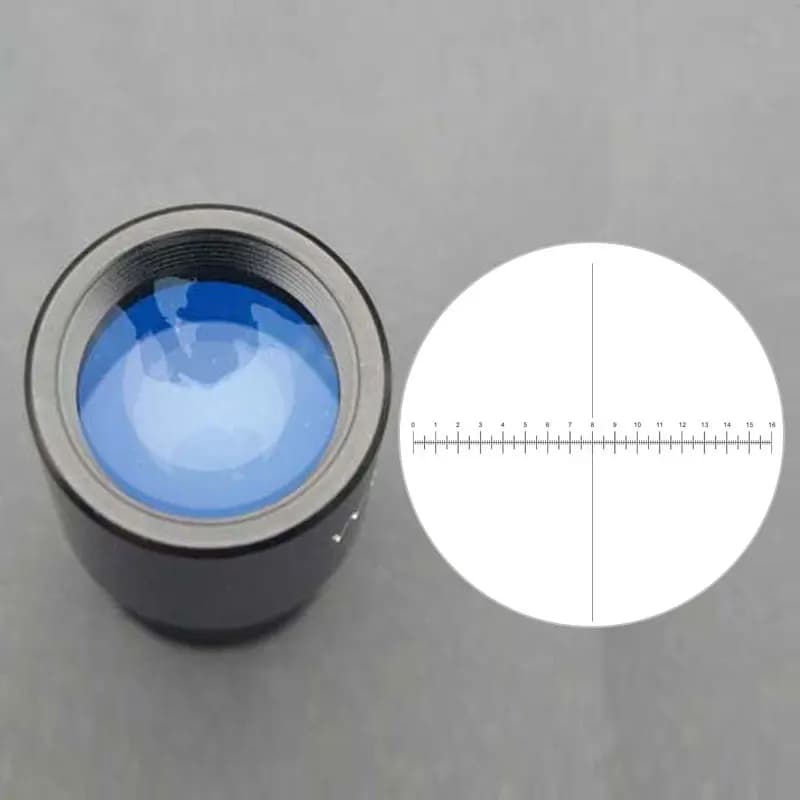 0.1mm Reticle WF10X Biological Microscope Wide Field Eyepiece Lens with Micrometer 23.2mm Mounting Size