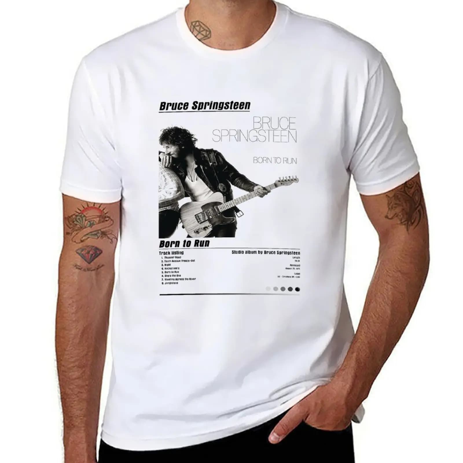 Springsteens Born To Run T-Shirt t shirt personalised t shirts for man pack cotton T-Shirt