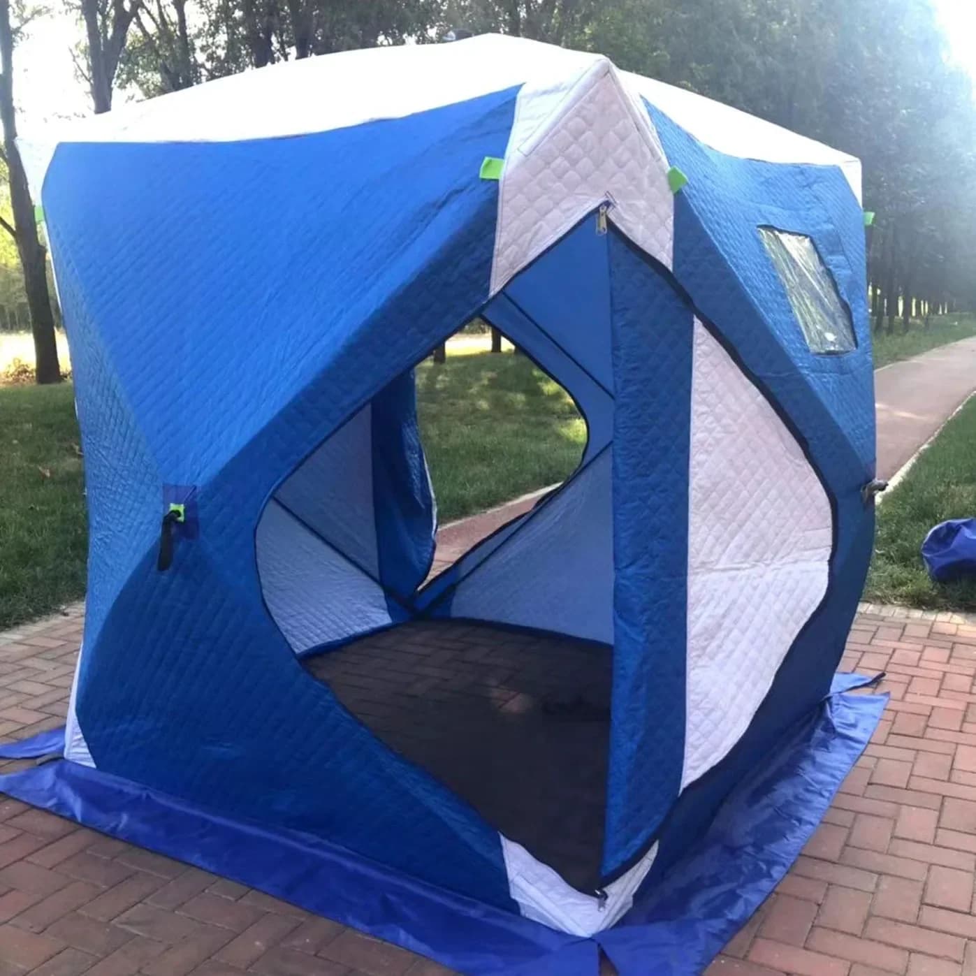 Outdoor winter fishing tent, cotton winter fishing automatic tent, windproof and warm ice fishing house