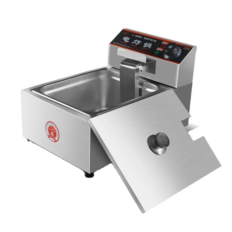 Commercial Stainless Steel Single Cylinder Kitchen Electric Fish and Chips Deep Fryers