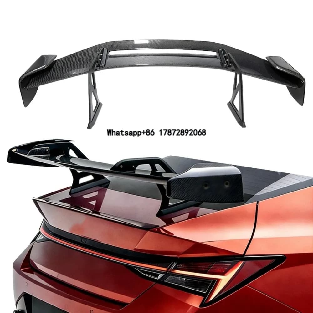 Elantra N Carbon Fiber Rear Wing GT Spoiler 2021-2025 Elantra N/Avante CN7 Universal Professional CF-UNIV-RS-ADV3