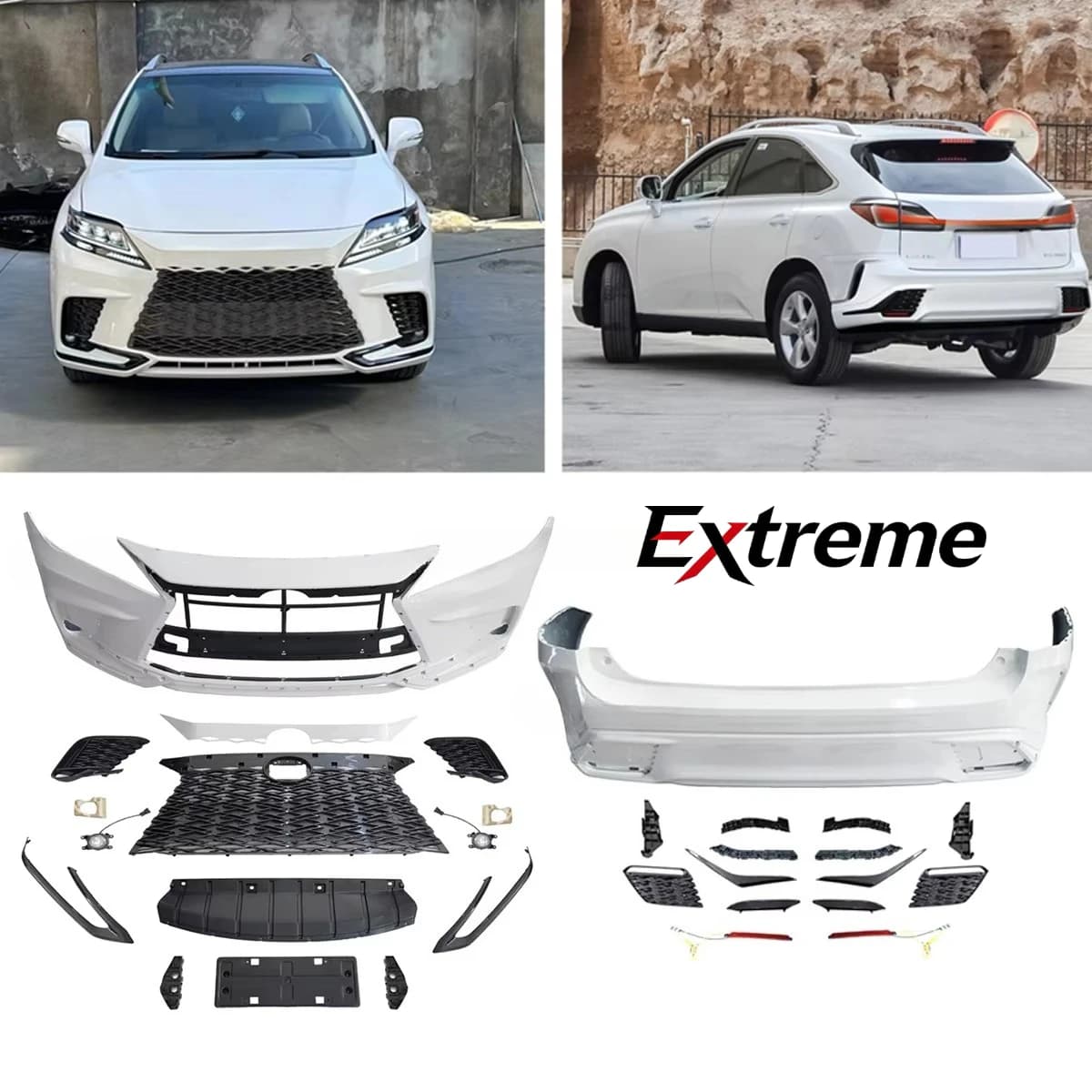 New Body Parts Bumpers Body Kit Use for Lexus RX 2009-2015 Conversion to 2022 Model.