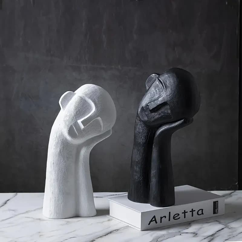 Thinker Portrait Sculpture Nordic Abstract Contemplation Decorative Art High-End Light Luxury Home Soft Decoration Dropshipping