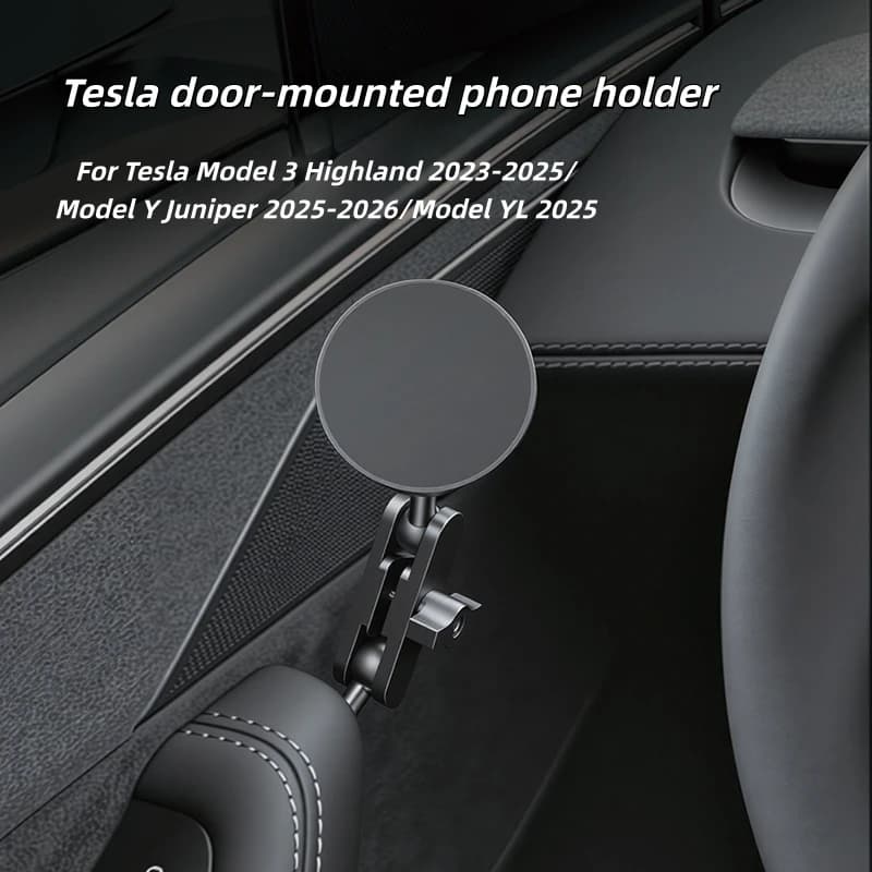 Suitable for Tesla Model Y/3/Yl Door Edge Bracket Magnetic Fast Charging Bracket Door Handle Mobile Phone Holder Accessories