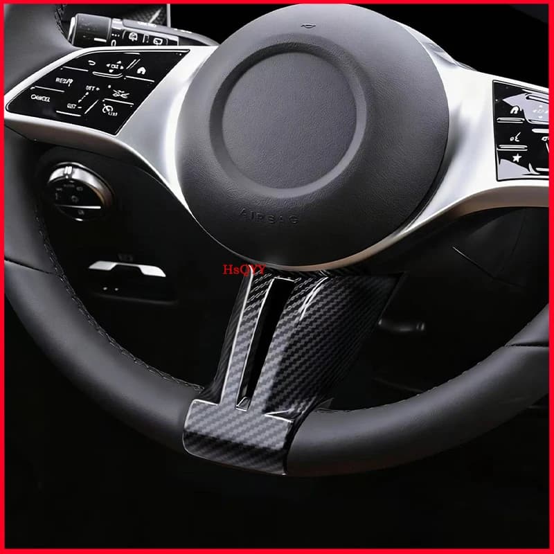 For Mercedes Benz A GLA GLB GLC Class W177 X247 H247 X254 Steering Wheel Frame Lower Trim Cover Decorative Frame AMG Logo