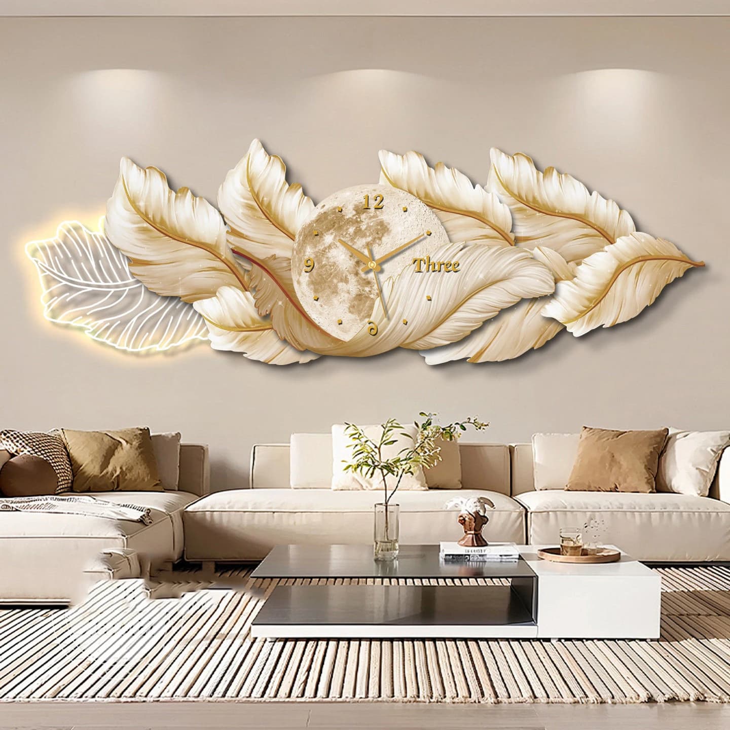 Big Size Digital Wall Clocks Luxury Living Room Led Interior Aesthetic Design Wall Watch Fashion Silent Reloj Pared Home Decor