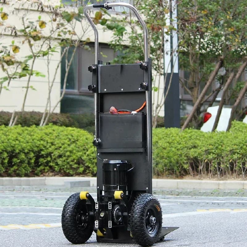 400KG Electric Stair Climbing Machine Vehicle Cargo Handling Cart Up And Down Stair Climber Folding Hand Trolley Cart MobileTool