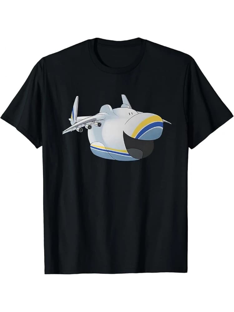 Antonov 225 Mouth-Designed Graphic-100% cotton O-neck summer short-sleeved casual men's printed T-shirt.
