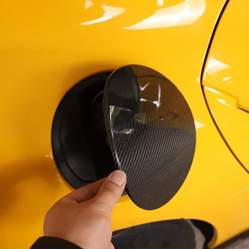 1PCS Real Carbon Fiber Car Fuel Tank Cap Trim For Toyota GR Supra MK5 A90 2019-2025 Exterior Car Gas Tank Cover Accessories