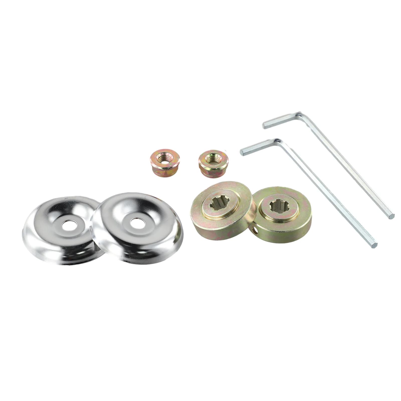 Diverse Compatibility Essential 8 Piece Toolset Including Thrust Plates Rider Plates and Nuts for Your Brush Cutter