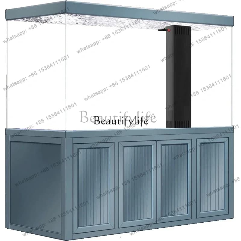 FG43-Large arowana tank aquarium screen ultra-white glass intelligent ecological water-free bottom filter