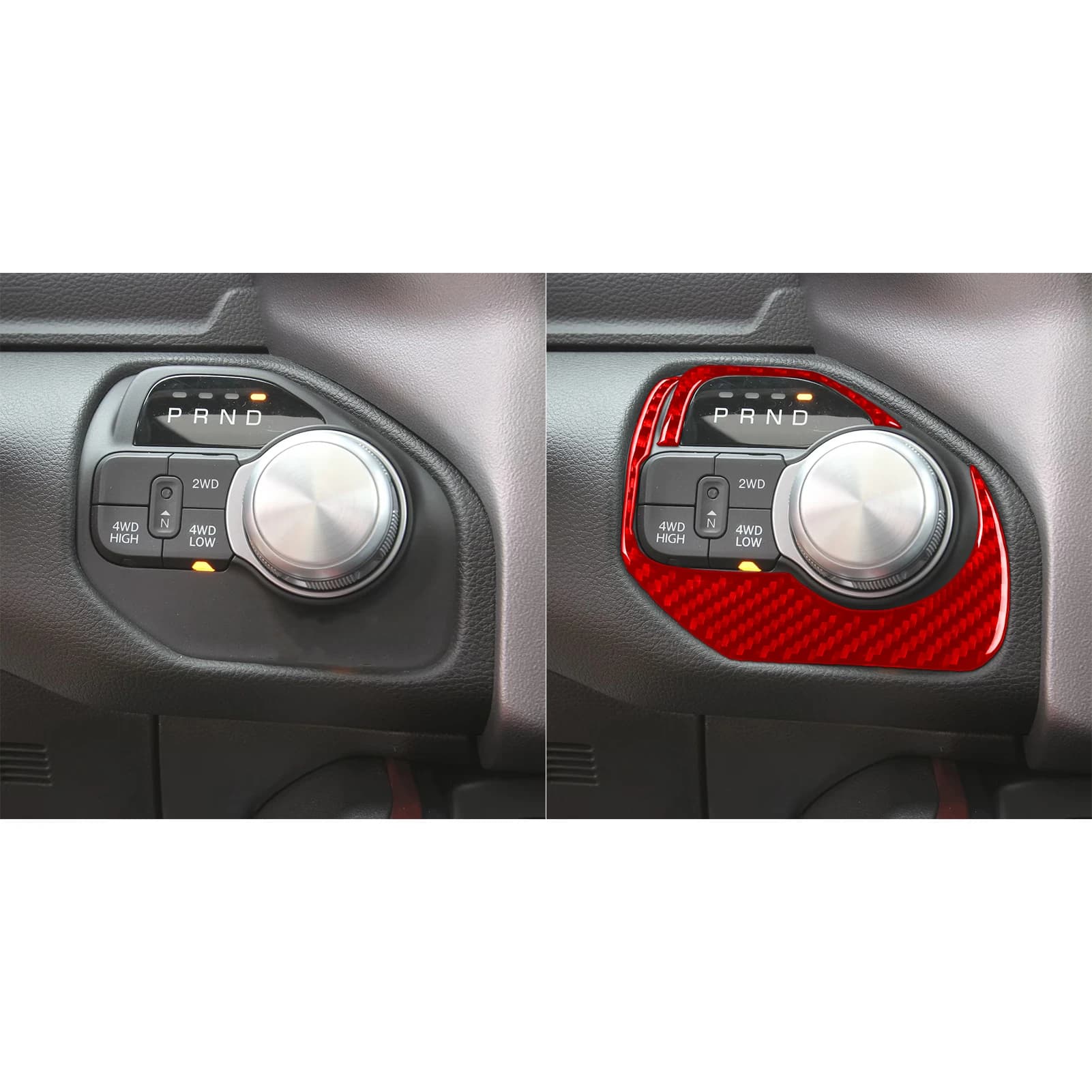 For Dodge Ram 1500 2500 3500 2019--2023 Carbon Fiber Gear Shift Panel Car Accessories Modifications Decorations Stickers