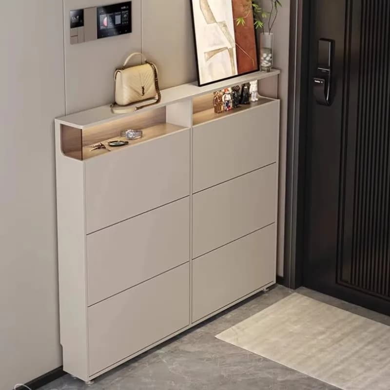 Doorway Wooden Shoe Cabinet Layered Large Capacity Design Storage Organizer Shoe Rack Luxury Designer Sapateira Modern Furniture