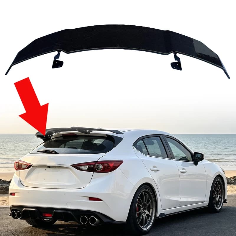 Mazda 3 Axela Roof Top Spoiler For 2014-2019 Mazda 3 Axela Car Exterior Body Kit Accessories Auto Rear Window Top Wing Modificat