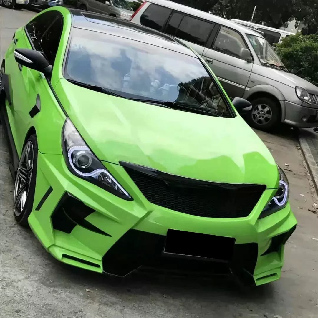 Body kit for 2010-2015 modified front rear bumper grille side skirt vent surround
