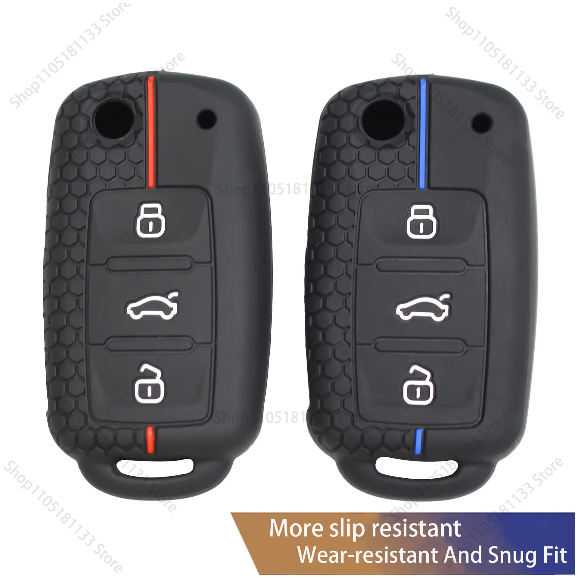 For Volkswagen Amarok Passat Jetta Polo Key Cover Silicone Case Anti Scratch Shockproof Remote Protector