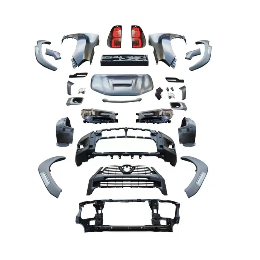 Car Body Kit for Hilux 2012 to 2020 ROCCO Style Front Rear Car Bumper With Grille Headlights Taillights Fenders Bodykit
