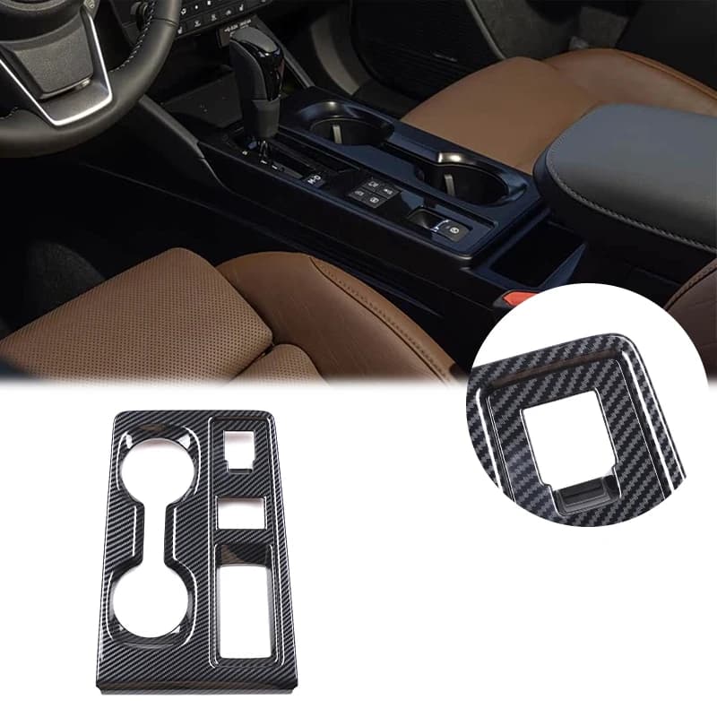 Center Console Panel Trim Sticker Gear Shift Frame Decoration Carbon Fiber Interior Car Accessories For Subaru Outback BT 2026+
