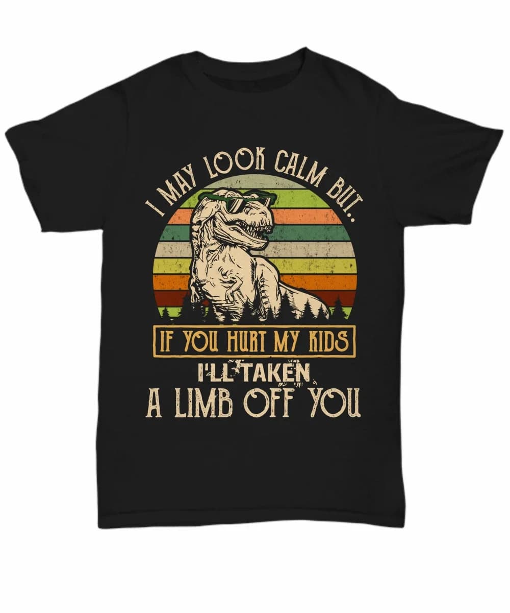 Funny T-Rex Dad Dinosaur Daddy Papa Father's Day Gift T-Shirt New 100% Cotton O-Neck Short Sleeve Casual Mens T-shirt Size S-3XL