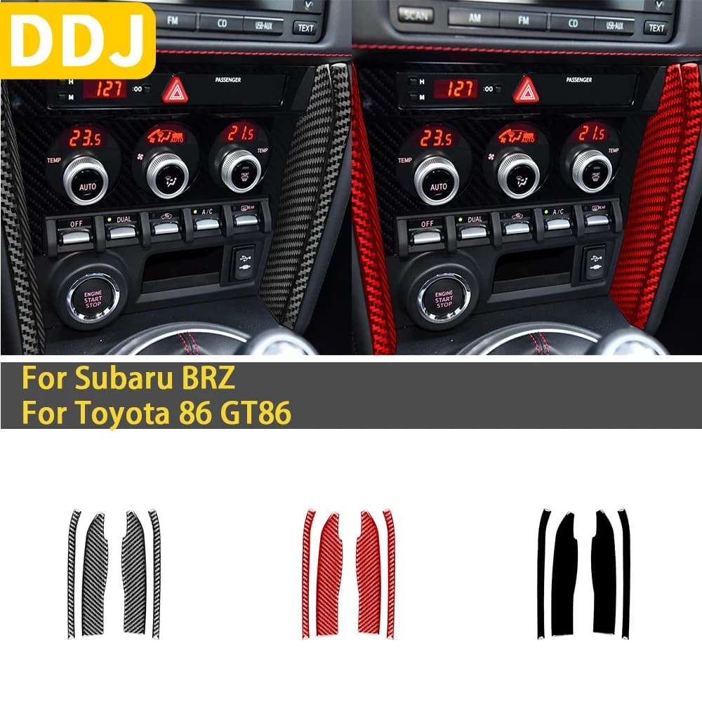 For Subaru BRZ Toyota 86 GT86 2016-2020 Carbon Fiber Car Interior Accessories Central Control Switch Side Trim Cover Sticker