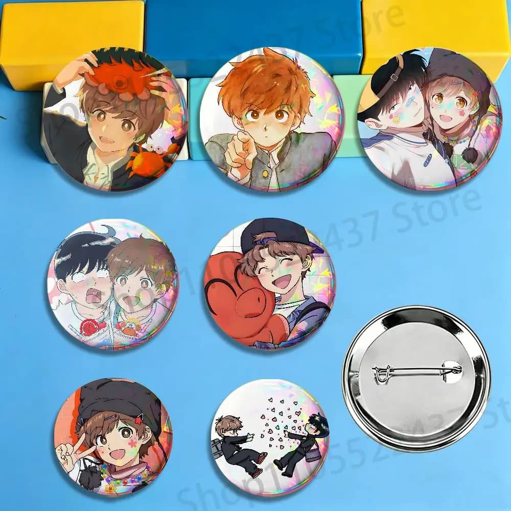 Anime Go for It Nakamura Enamel Pins Badge Round Brooch for Backpack Decor Accessories 25/32/44/58/75mm