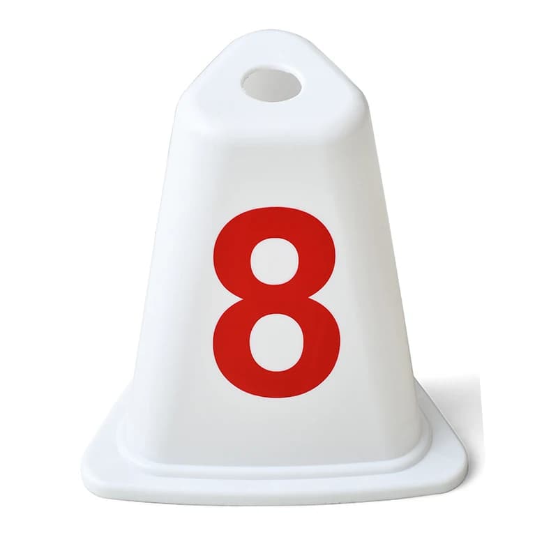 High Quality PVC Track and Field Triangle Track Sub-Sign Cone Custom Logo Running Numbers 1-8 for Competitions