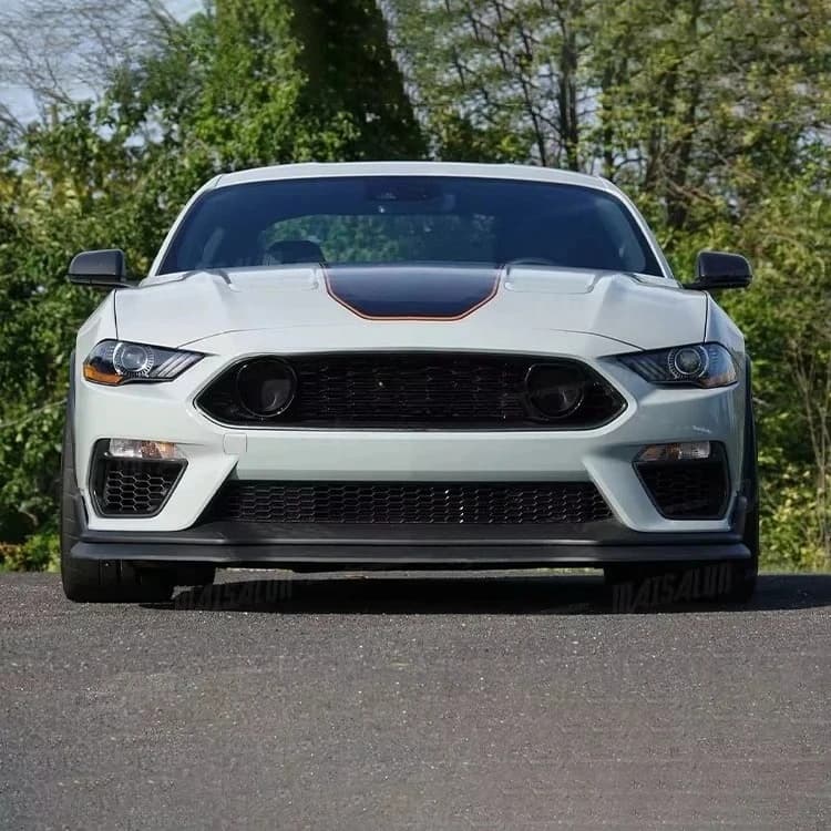 For  Mustang 18-21 Upgrade to Mach-1 Style Front Bumper Rear Diffuser PP Material Body kit MAISALUN Cars Accessories