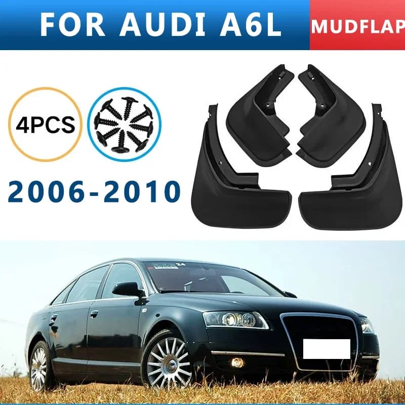 Mud Flaps Fit for AUDI A6L 2006-2010 2007 2008 2009 Mudguards Tire Fenders Splash Proof Accessories Wheel Guards 4ps