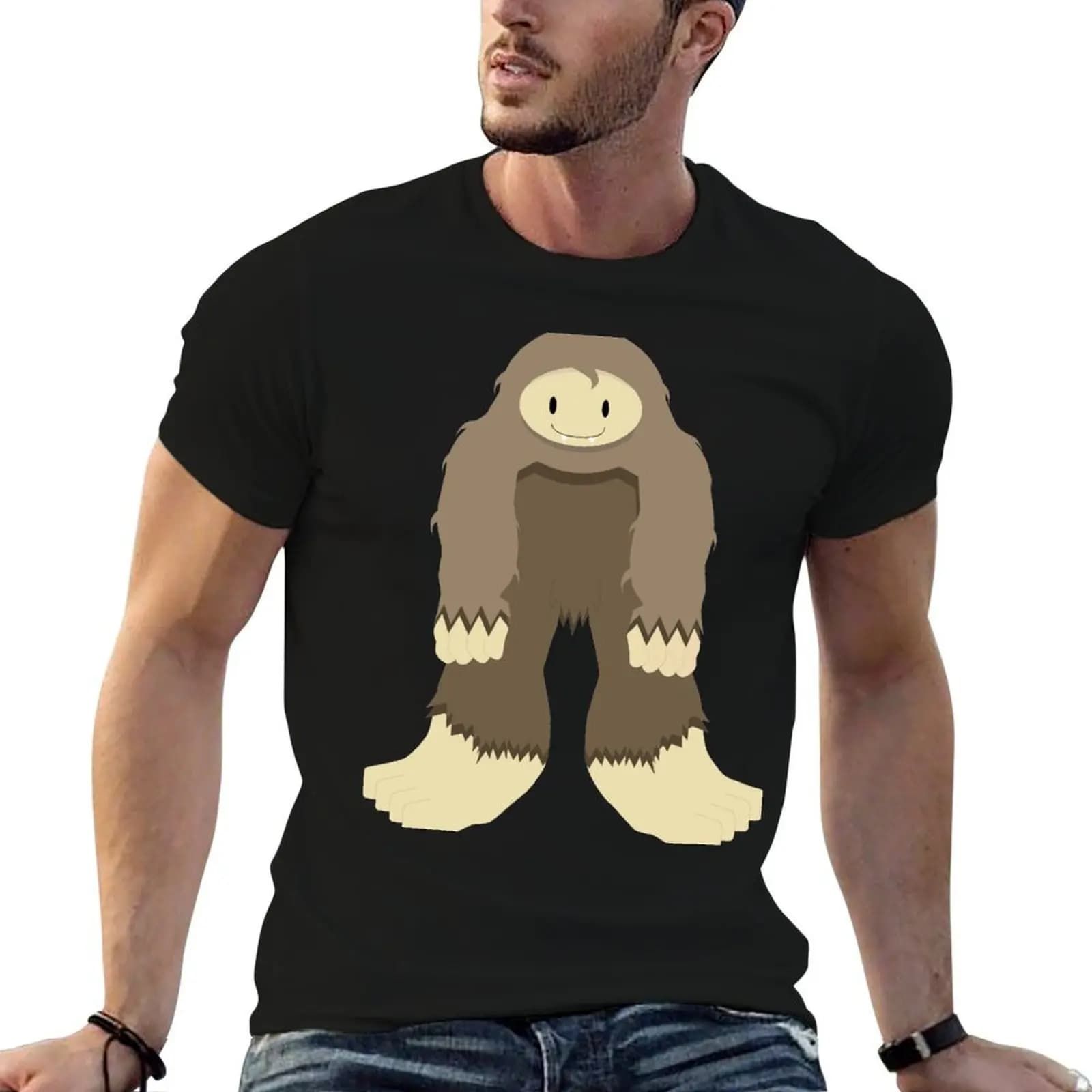 Cute Big Foot T-Shirt summer shirt boys animal print tee shirts for men
