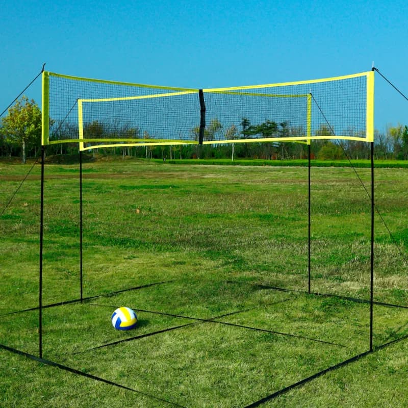 Four-sided volleyball net Portable four-sided cross movable beach volleyball net